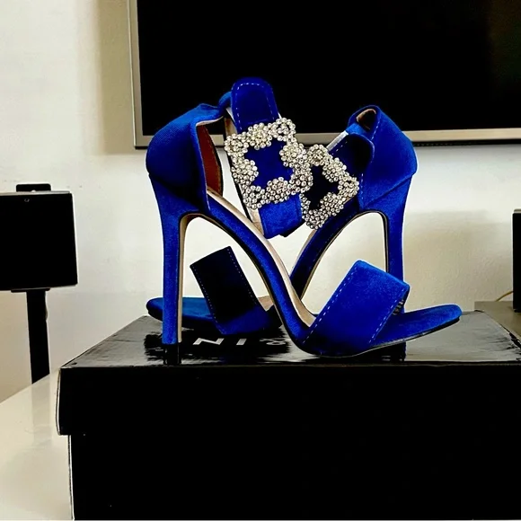 SHEIN Shoes Ladies Royal Blue Faux Suede Sandal Poshmark